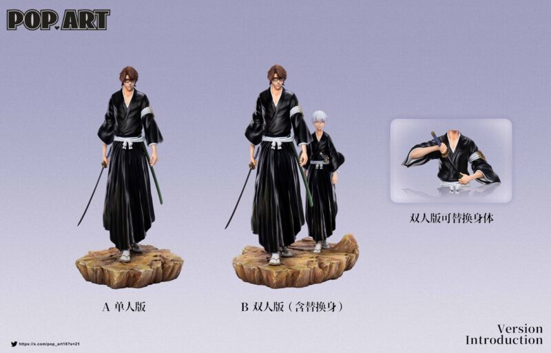 BLEACH - 藍染惣右介 & 市丸ギン 1/6 スタチュー POP.ART Studio