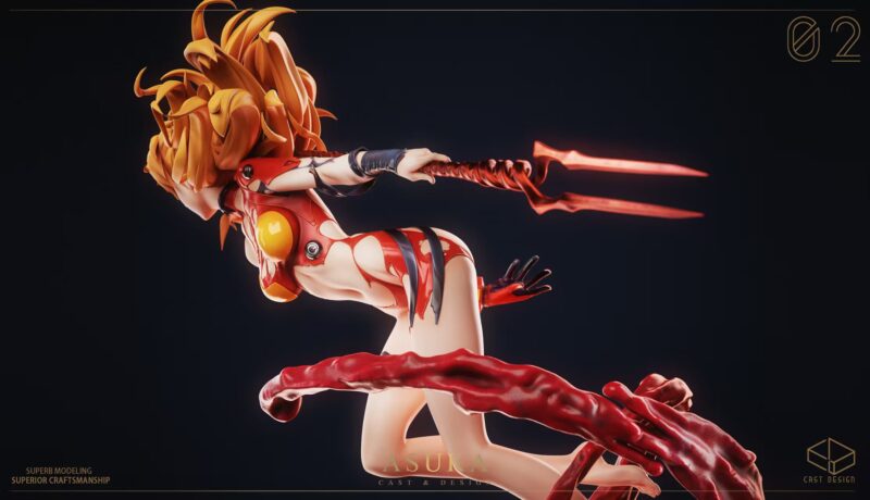 エヴァンゲリオン - アスカ 1/4 スタチュー Cast Design 12 エヴァンゲリオン - アスカ 1/4 スタチュー Cast Design