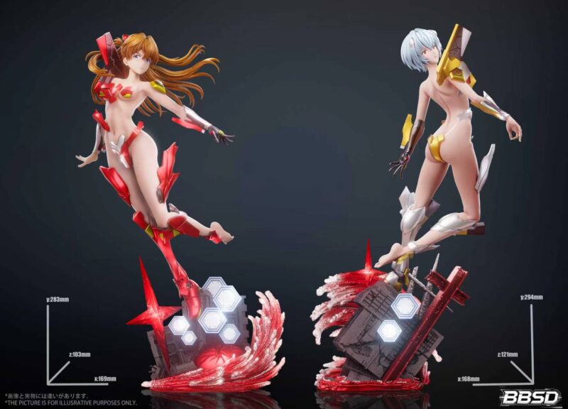 エヴァンゲリオン - アスカ & レイ スタチュー BBSD Studio