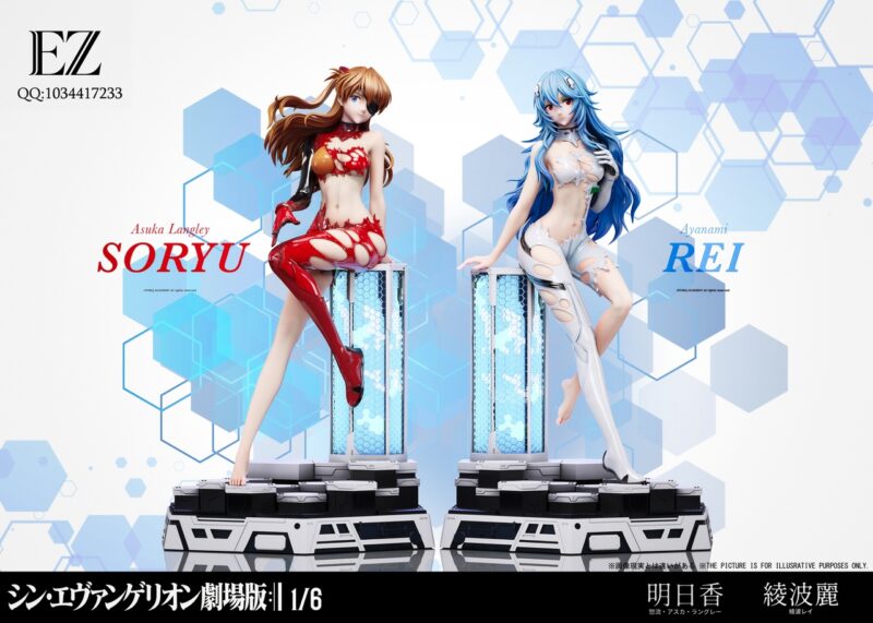 エヴァンゲリオン - アスカ & 綾波レイ 1/6 スタチュー EZ Studio