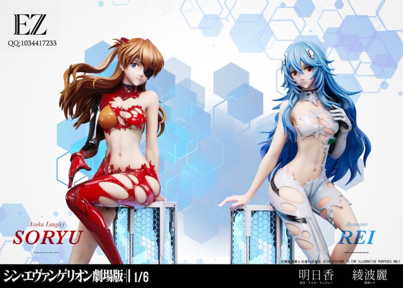 エヴァンゲリオン - アスカ & 綾波レイ 1/6 スタチュー EZ Studio