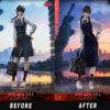 チェンソーマン - 三鷹アサ & 戦争の悪魔（夜） 1/4 スタチュー Modomodo Studio