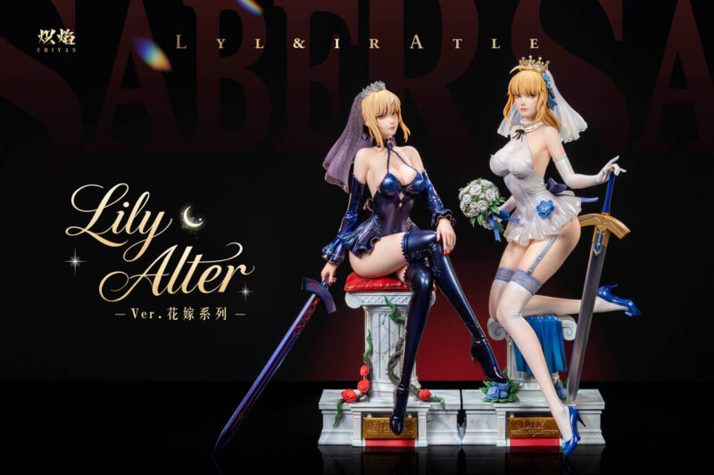 Fate - Wedding Dress アルトリア & オルタ 1/4 スタチュー ChiYan Studio