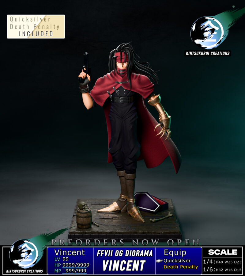 FINAL FANTASY - FFVII ヴィンセント 1/6・1/4 スタチュー Kintsukuroi Creations