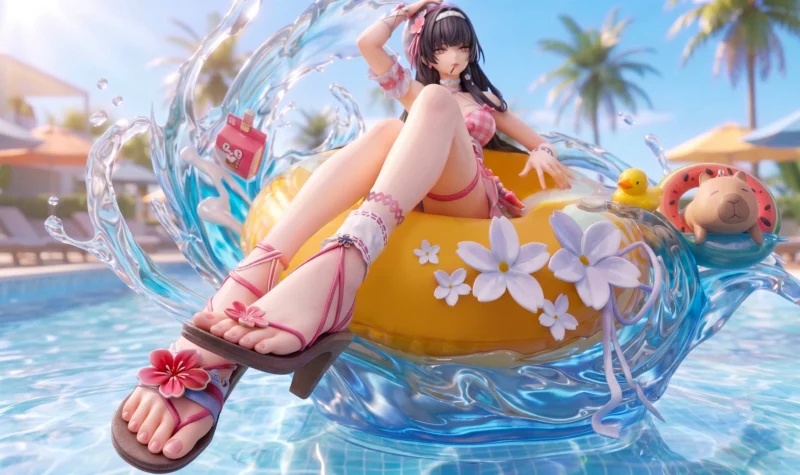 鳴潮 - 千咲（水着ver. / 蜜桃氷・Iced Peach） 1/6 スタチュー YaoMengMeng Studio